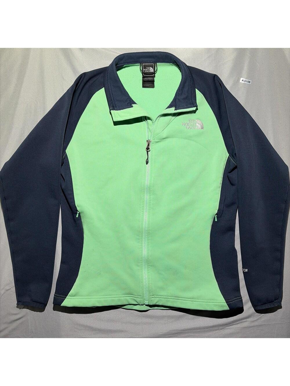 North Face Canyonland Women’s M Full Zip Jacket Coat DIAGONAL ZIPPER Mint Greern